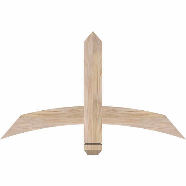 Ekena Millwork Bellingham Smooth Timber Gable Bracket, Douglas Fir, 36"W x 21"H x 1 1/2"D x 3 1/2"F, 14/12 Pitch GBW036X21X0204BEL00SDF - main